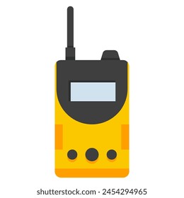 Two-way radio vector cartoon illustration isolated on a white background.