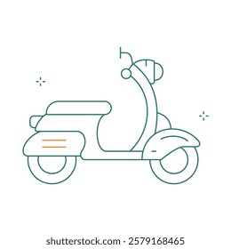 Two-Wheel Scooter City Commute Vector Icon Design