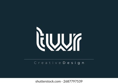 TWR Creative Unique Modern Letter Logo Design. Elegant Monogram Logo Design with Decorative Elements and Typography