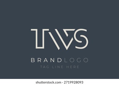 Diseño de logotipo de letra abstracta TWS. Diseño moderno del logotipo del negocio con tipografía Abstractas y estilo contemporáneo