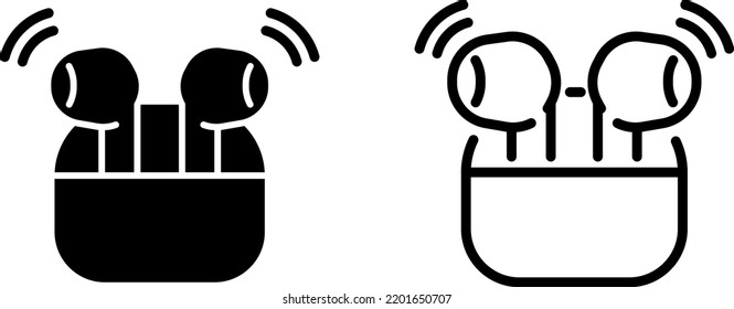 TWS True Wireless earphone icon , vector