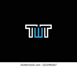 TWT Letter Logo Design Typography Modern Vector Symbol Template.