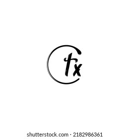 TX fashion initial logo concept in high quality professional design that will print well across any print media