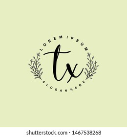 TX Initial beauty floral logo template