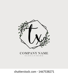 TX Initial beauty floral logo template