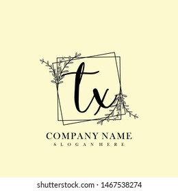 TX Initial beauty floral logo template