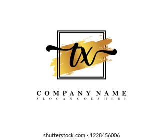 TX Initial handwriting logo concept