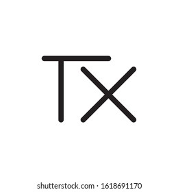 TX initial letter logo template vector icon design