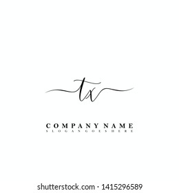 TX Initial luxury handwriting logo vector