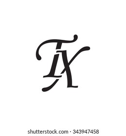 TX initial monogram logo