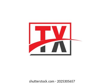 Plantilla de diseño de logotipo carta TX