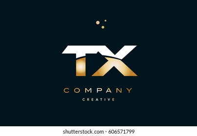 tx t x  white yellow gold golden metal metallic luxury alphabet company letter logo design vector icon template