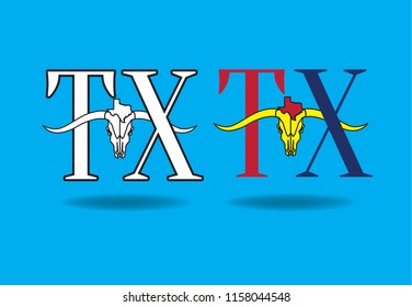 TX Texas logo concept, Vector EPS 10.