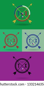 TX Texas logo design concept, Vector EPS 10