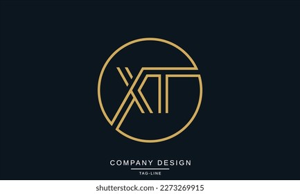 Monogramm für TX, XT, abstrakte Buchstaben des Logos