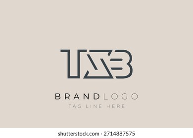 TXB abstract letter logo design. Modern Business Logo Design With Abstract Typography and Contemporary Style