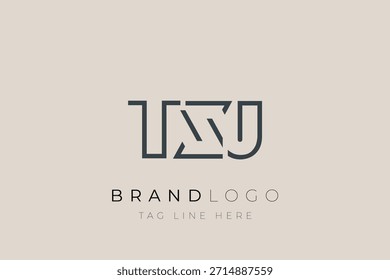 TXJ abstract letter logo design. Modern Business Logo Design With Abstract Typography and Contemporary Style