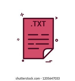 TXT application download file files format icon vector design