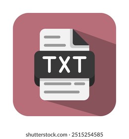 Txt document database file type flat icons. Suitable for websites, UI and mobile apps.