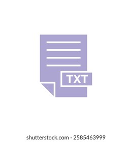 TXT Document Download Icon Vector Template