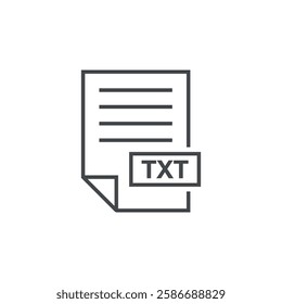 TXT Document Download Icon Vector Template