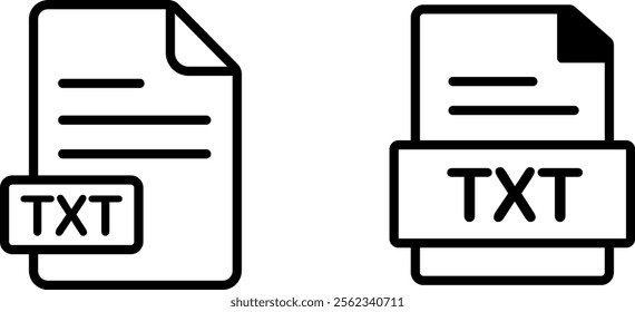 "TXT Document Icon - Simple Text File Representation"