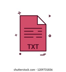 txt file file extension file format icon vector design