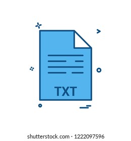 txt file file extension file format icon vector design