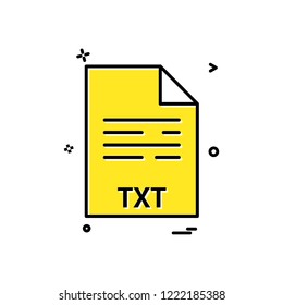 txt file file extension file format icon vector design