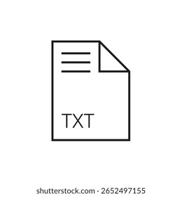 ícone da extensão de arquivo txt estrutura de tópicos traçado editável eps 