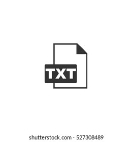TXT file icon flat. Illustration isolated vector sign symbol