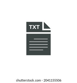Icono de archivo TXT aislado de estilo plano. Diseño de ilustración vectorial.