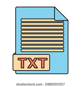 TXT File Icon. Symbol for Plain Text Document Format