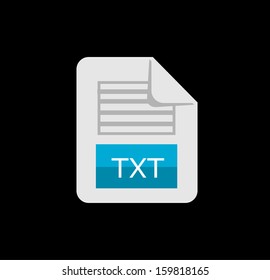Txt file icon vector