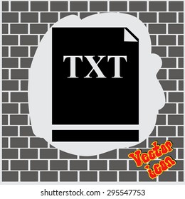 Txt file icon vector
