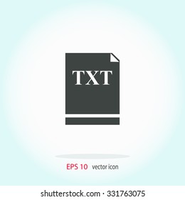 TXT file icon. Vector.