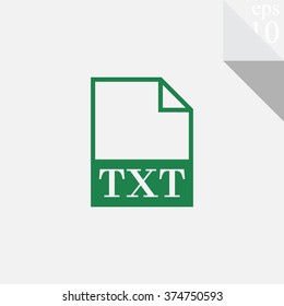 TXT file icon. Vector.