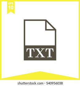 TXT File Icon. Vector.