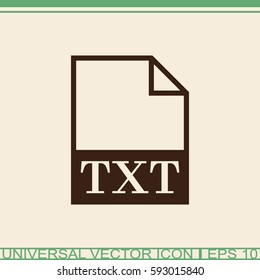 TXT file icon. Vector.