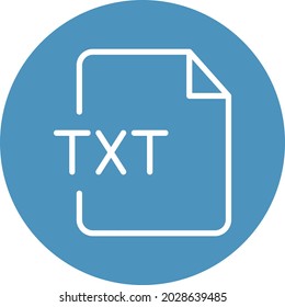 TXT File Isolated Vector icon which can easily modify or edit

