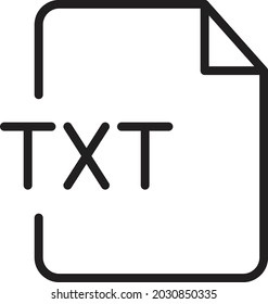 TXT File Isolated Vector icon which can easily modify or edit

