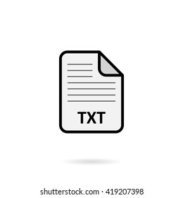 TXT file on white background vector