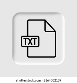 Vector de icono simple del archivo TXT. Diseño plano. Diseño de neutralismo.ai