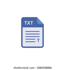 Icono de tipos de archivo TXT, ilustración vectorial