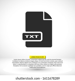 TXT file vector icon 10 eps icon. File for computer icon. vector icon file for phone