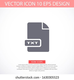 TXT file vector icon 10 eps icon. File for computer icon. vector icon file for phone