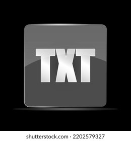 TXT File Vector Icon, Flat Design Style
