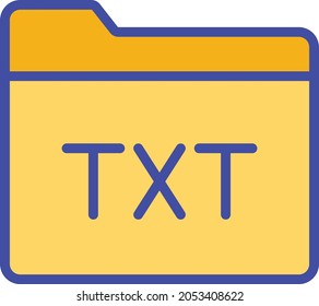 carpeta txt Isolación Vector icono que puede modificar o editar fácilmente

