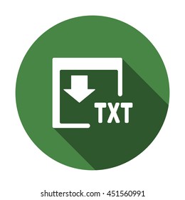 TXT Icon, flat design style