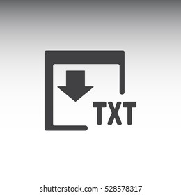 TXT Icon, flat design style